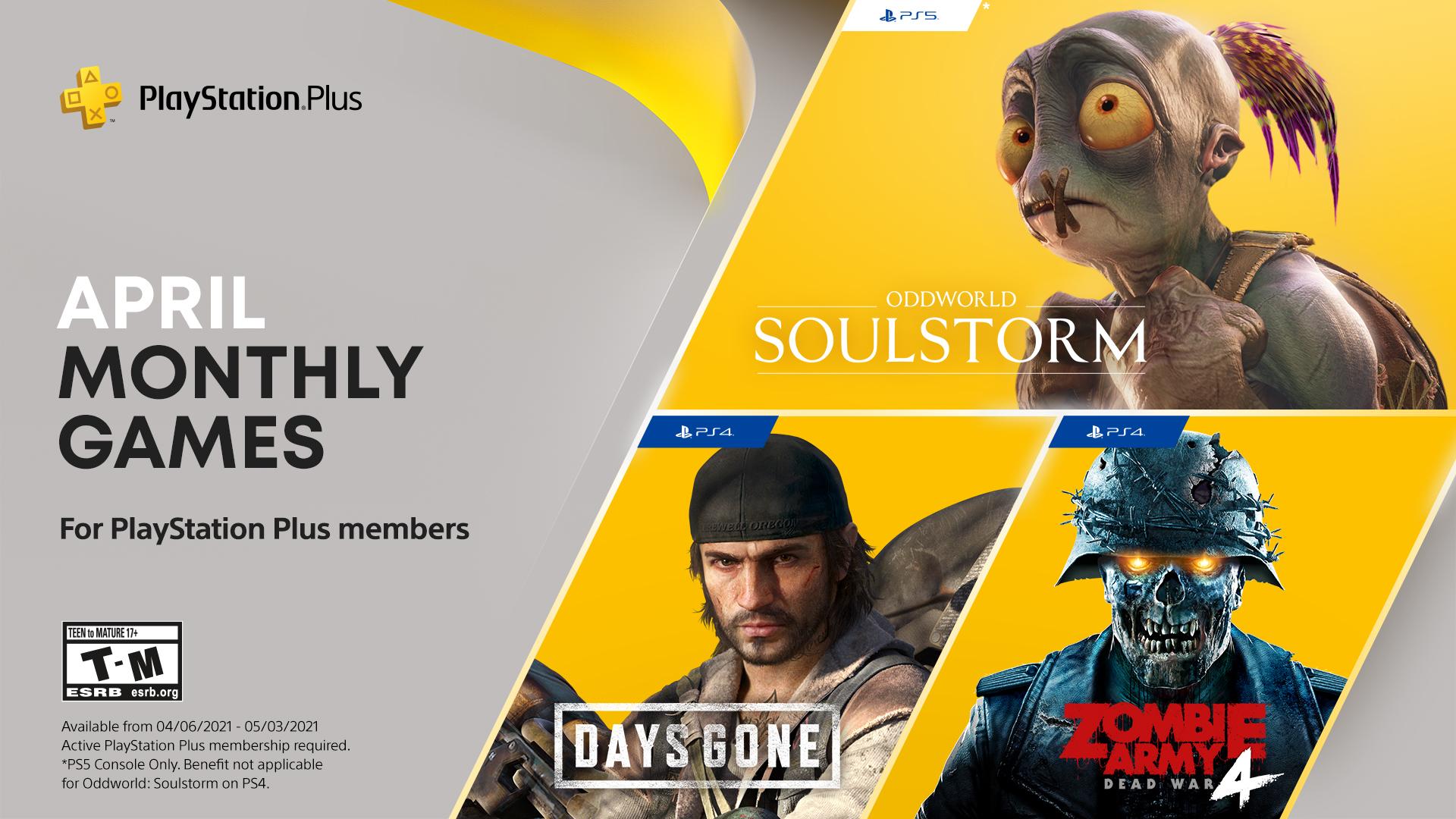 PS Plus Free Games April 2021