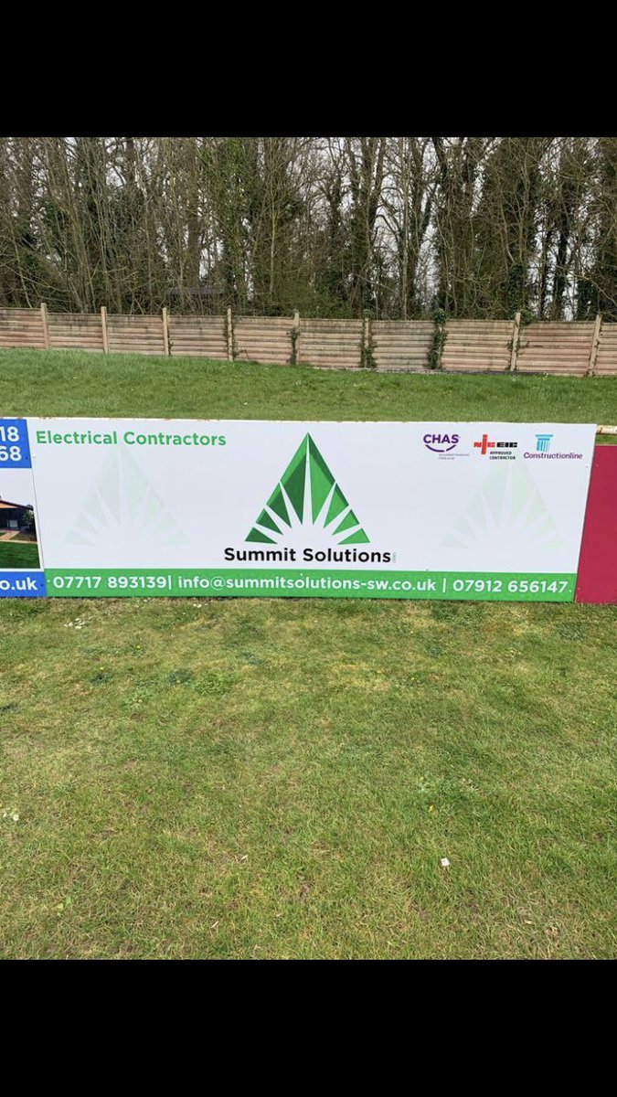 New advertising board <a href="/SherborneTownFC/">Sherborne Town FC</a> thanks <a href="/_yellowbox/">Yellowbox</a>  for supplying &amp; installing