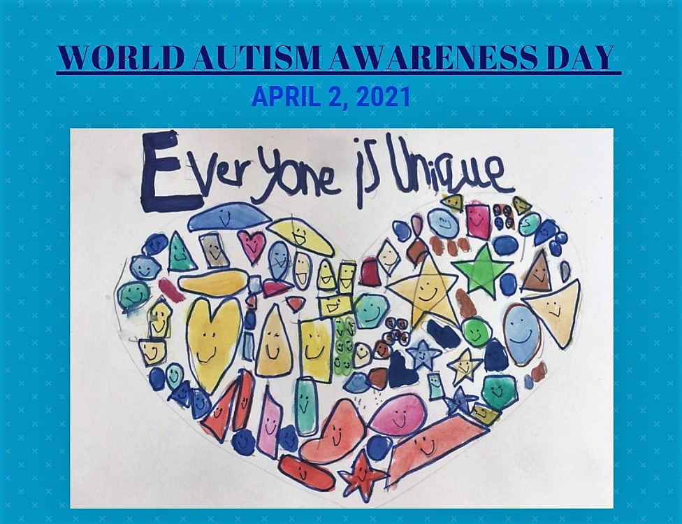 A reminder on this #AutismAwarenessDay April 2, 2021
Let's all #embrace an #inclusive world where we're #Aware, we #Accept &amp; we #Include everyone as #everyoneisunique 
Sharing a beautiful poster created by a Key stage 2 student <a href="/TBS_Delhi/">TBS Delhi</a> #inclusiveeducation