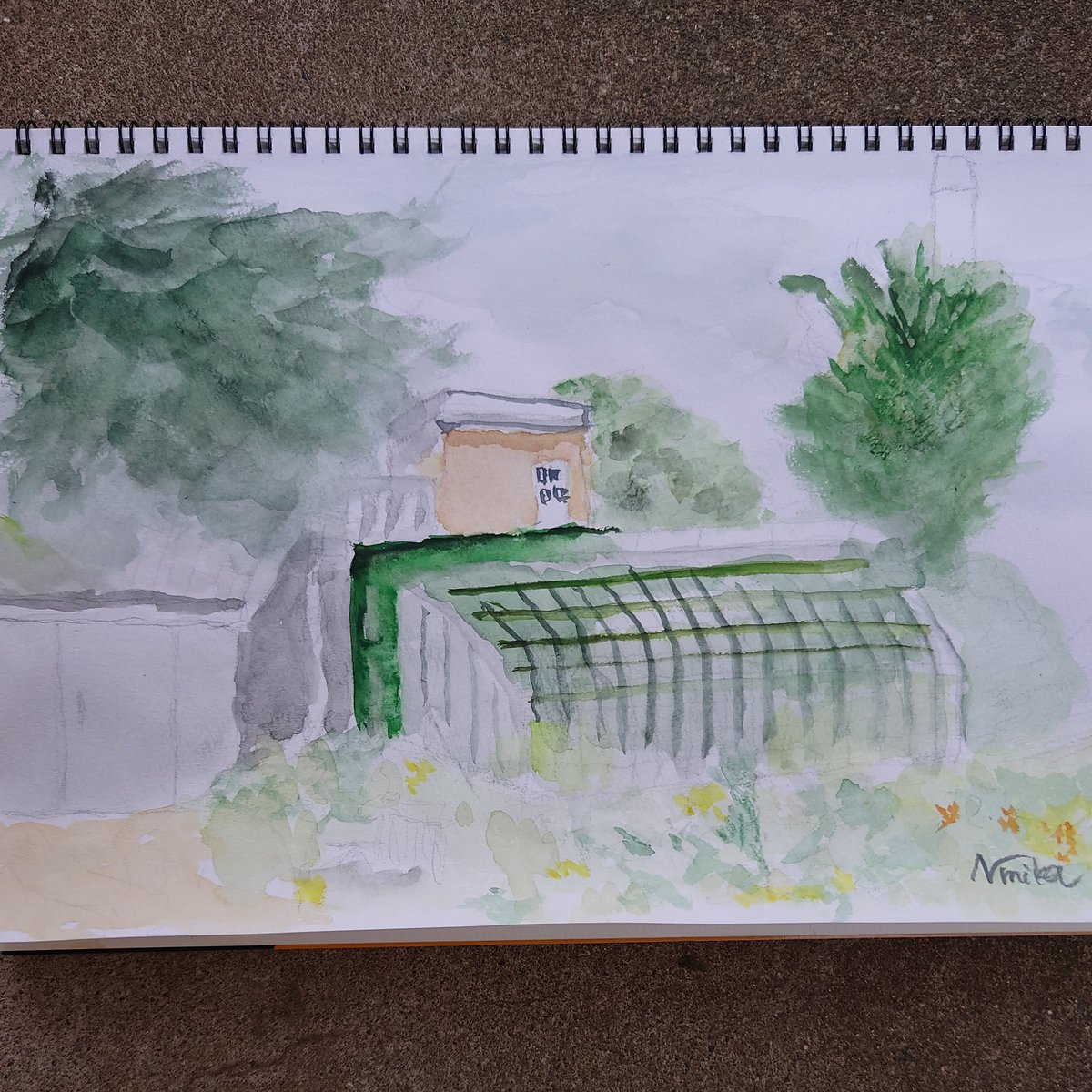 みか 水彩画で風景画描いてみましたぁ まだまだ難しいですね 絵描きさんと繋がりたい 絵描き 絵が好きな人と繋がりたい 絵が好き 水彩画 風景画 Watercolor Watercolorpainting デッサン スケッチ Drawing T Co Dbzheymzb1