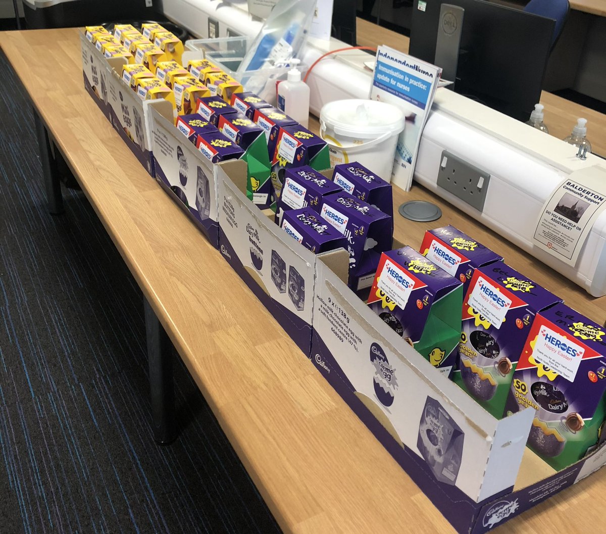 newark_team's tweet photo. Thankyou for our Easter eggs🐣 @NottsHealthcare Hope everyone has a lovely Easter, from everyone in @newark_team 🐥🐤🐣 https://t.co/khRk4hIxyf