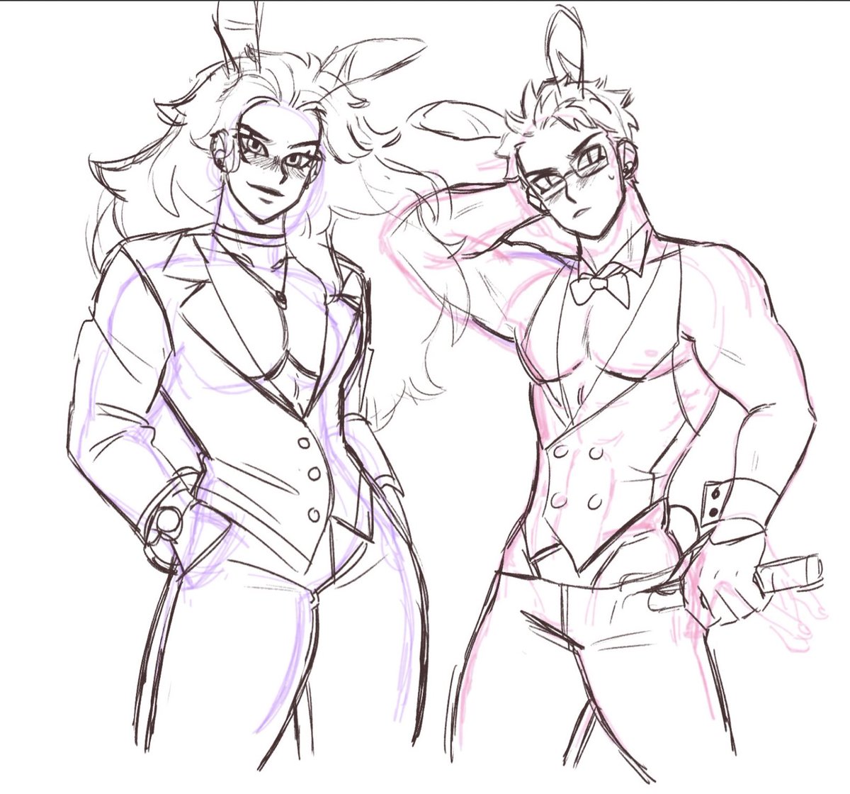 Some mutuals have never seen my dorohedoro sketches... that's so sad (last one is me touching Kai/aikawa's boobs leave me alone)