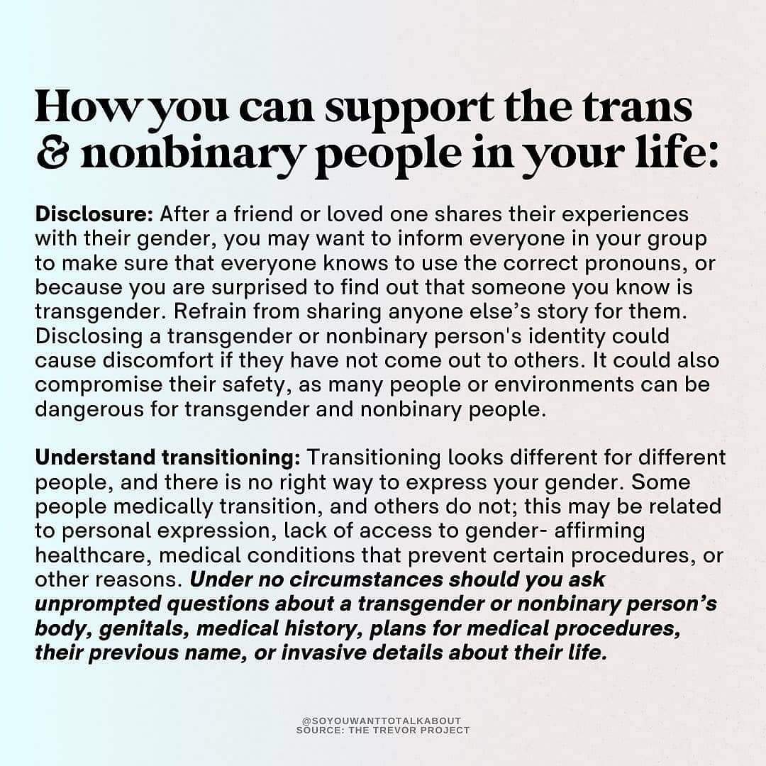 NalsarQC's tweet photo. #InternationalTransDayofVisibility #TransLivesMatter 
Repost: @soyouwanttotalkabout 
Source: @TrevorProject https://t.co/WnjedapFYl