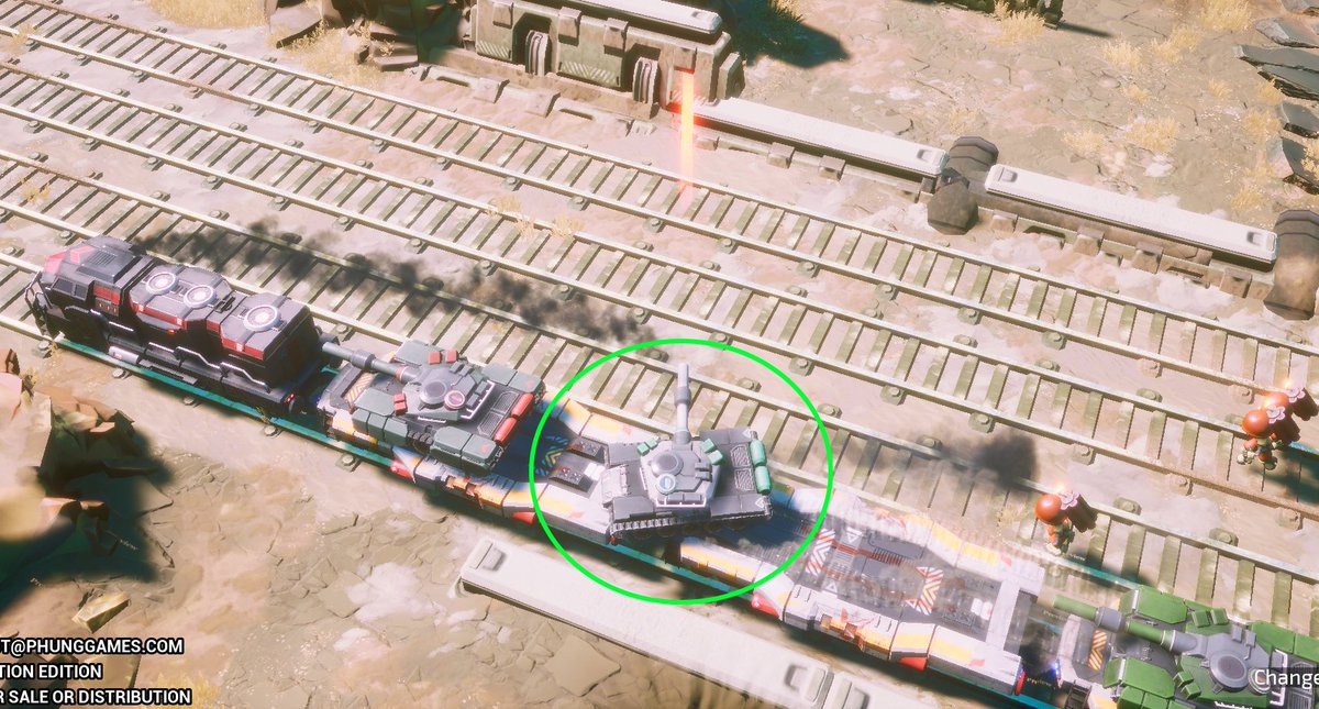 PhungGames's tweet photo. Lots of people are struggling to pass this part of the game #tankbrawl2 . So the trick to ride on the trains and leap frog through the track to cross it. #guide https://t.co/zto8dOfw5O