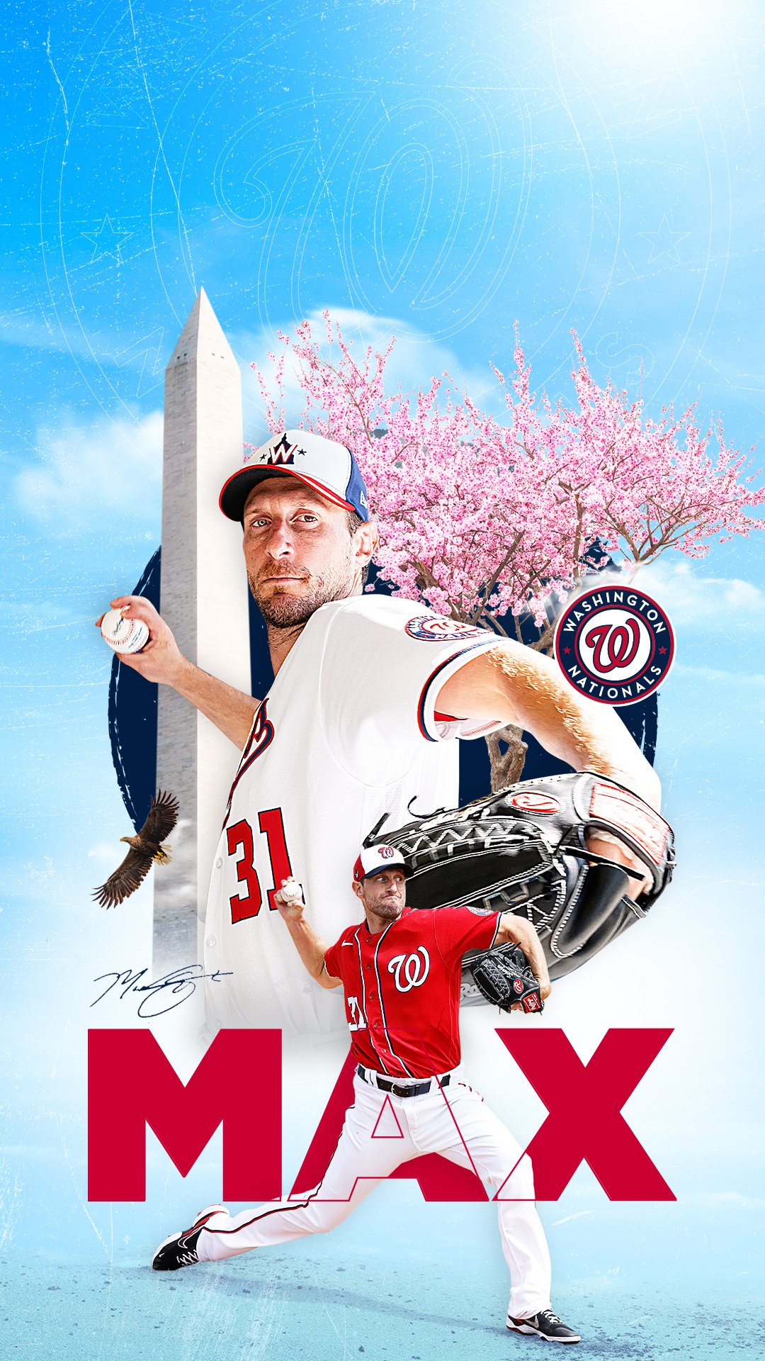 Washington Nationals on X: Max Scherzer 👁 Cherry blossoms 🌸 Imagine not  having this as your wallpaper to start the season. Couldn't be us.  #WallpaperWednesday #NATITUDE  / X