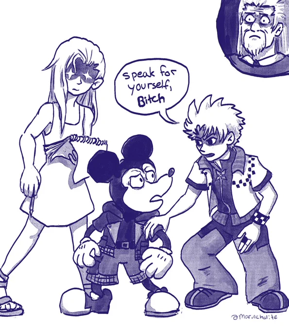 i was originally going to have him call mickey a bitch but that felt a little too aggressive so heres the secret alternate ending 