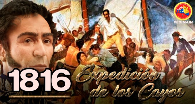 #31Mar⏩Conmemoramos los 205 años del inicio de la Expedición de los Cayos por parte de "El Libertador Simón Bolívar" desde San Luis, Haití, como parte del arduo esfuerzo para lograr romper las cadenas de la opresión impuestas por el imperio español.  

#TodosContraElVirus😷