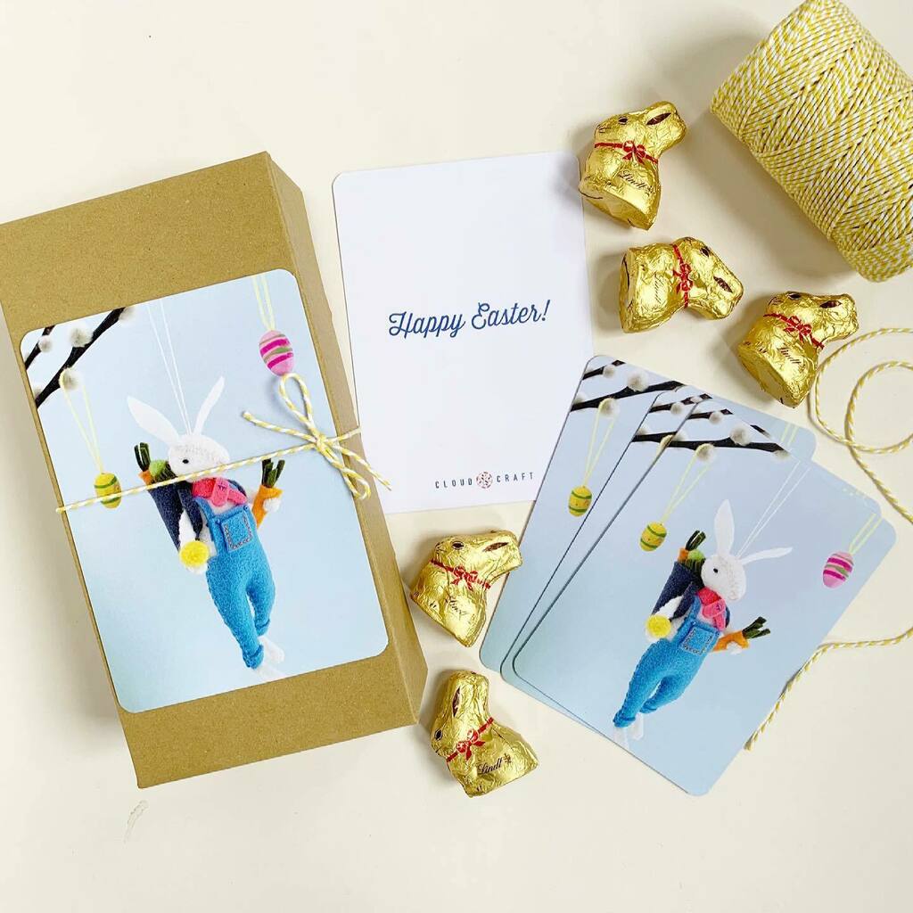CloudCraftUK's tweet photo. I’ve tried to make our Edgar Rabbit kit something to enjoy and treasure. Included there’s a postcard, in case you want to send your rabbit to someone special as a gift, and it comes in box, which you can use to keep him safe until next Easter. There’s al… https://t.co/PjjI8jB3pn https://t.co/JPpuj61wKu