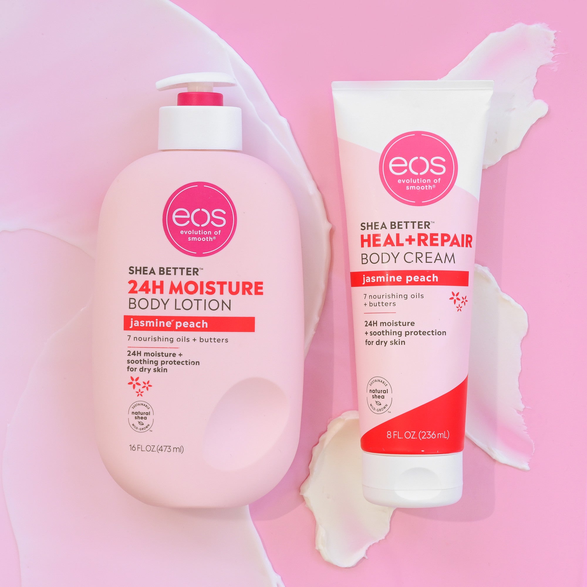 eos on Twitter "Our fresh Jasmine Peach scent is now available in our Heal + Repair Body Cream