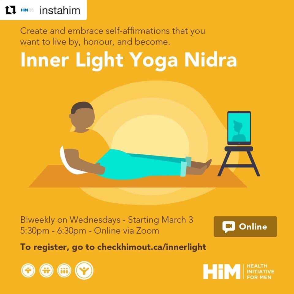 Inner Light Yoga Nidra helps GBTQ2S+ men create and embrace self-affirmations that they want to live by, honour, and become with the aim of promoting mental, emotional, and spiritual wellbeing.
