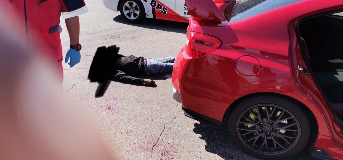 Hijacking suspect shot dead by the victim: R24 Barbara Road JHb earlier today.