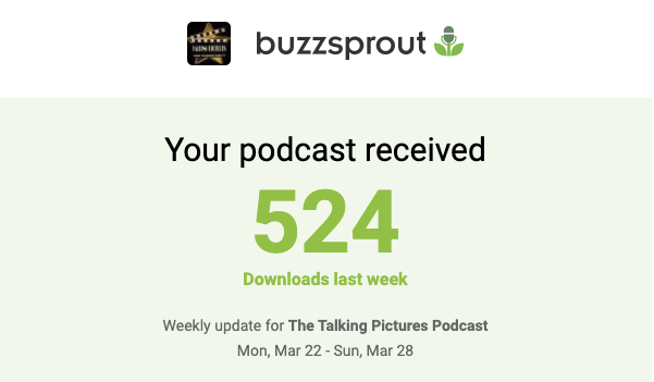TalkingPictures's tweet photo. A big "Thank You" to my #TalkingPicturesPodcast subscribers! 
Talking Pictures Podcast is available wherever you get your podcasts including #Buzzsprout, #Soundcloud, iTunes and #Stitcher!
#Subscribe today and join the conversation! https://t.co/XUVWamxHoP