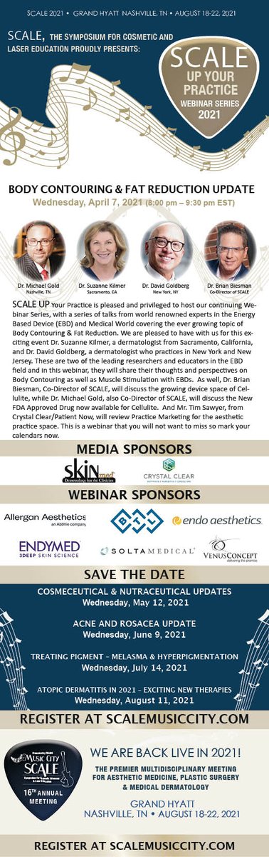 SCALE 2021 - Body Contouring &amp; Fat Reduction - mailchi.mp/5a2673779ea6/s…

#Nashville #MusicCity #SCALEUP #SCALE <a href="/scalemusiccity/">SCALE</a>