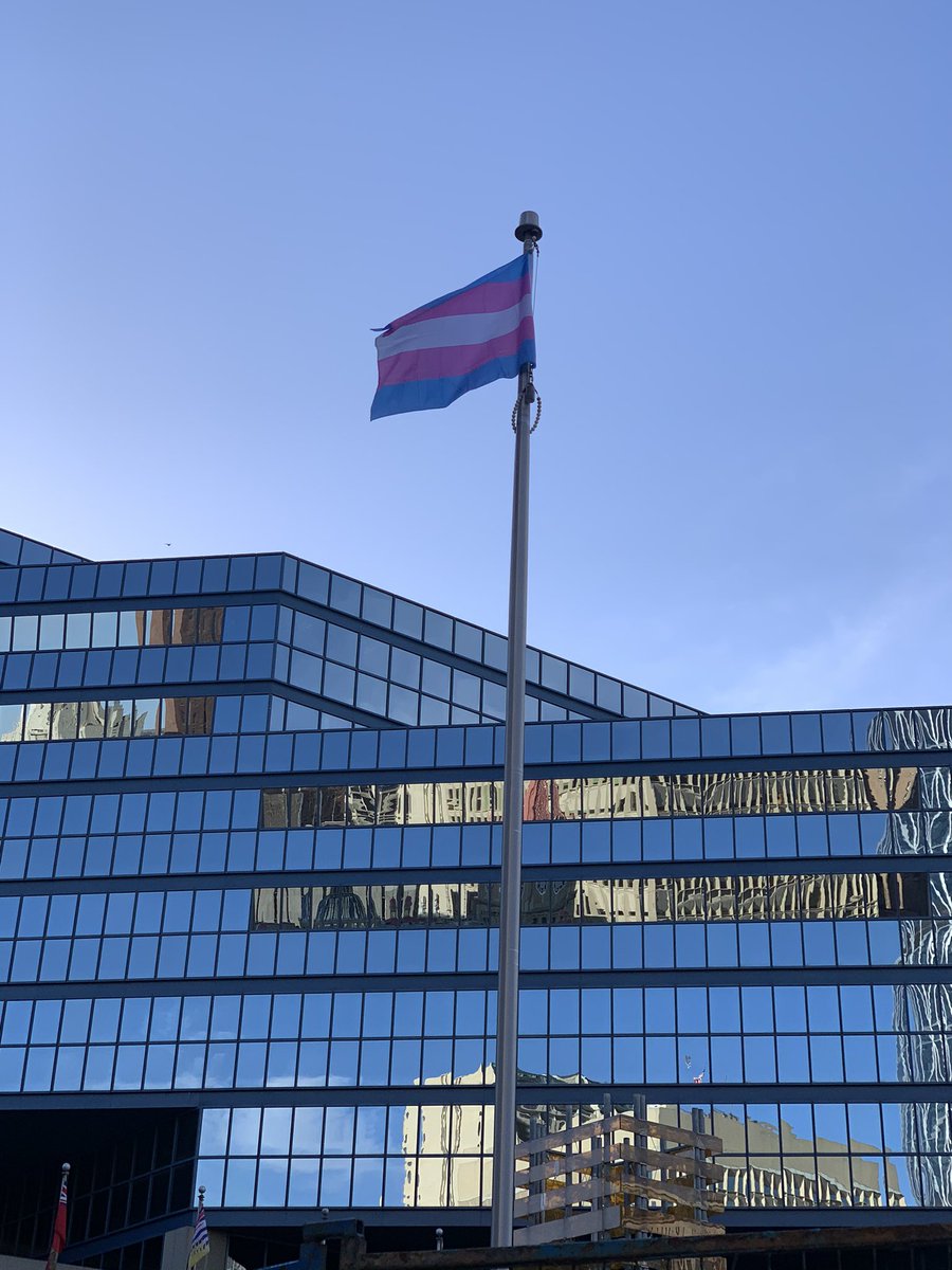 nenshi's tweet photo. Today is #InternationalTransDayofVisibility. We’ve raised the flag at City Hall as a small gesture to raise awareness and show support.

Everyone has the right to feel safe and feel seen by our community. https://t.co/bu11g53mDJ