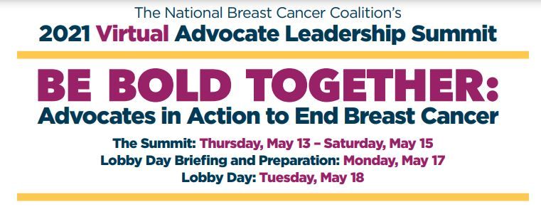 BeyondPinkTEAM's tweet photo. Are you passionate about the fight to end #breastcancer? Join local BPT survivors at NBCC’s 2021 Advocate Leadership Summit, May 13-15, to hone your #advocacy skills and learn about the latest research. #BPT offers scholarships! Register today! https://t.co/wAyHCiAGhV https://t.co/Xy9qfjJlTc