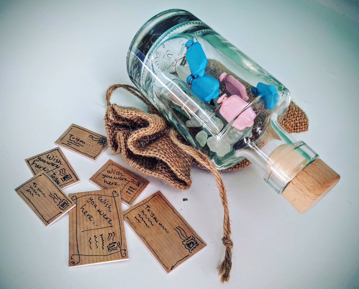 Final reminder the deadline for #Watchet bottles is today! Any last minute entries email alison@containsart.co.Uk thanks to Terry the Postie for this beauty! #NevilleGabie @EastQuayWatchet #exhibition #summer2021