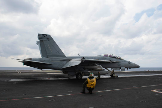 TheCVN69's tweet photo. We are ready & capable of providing direct, long-range combat operational air support from the Eastern Med Sea. #IKECSG presence in #C6F shows the flexibility of our naval forces to conduct operations whenever and wherever necessary."
- RDML Robertson, CCSG2 https://t.co/gR2LyifNla