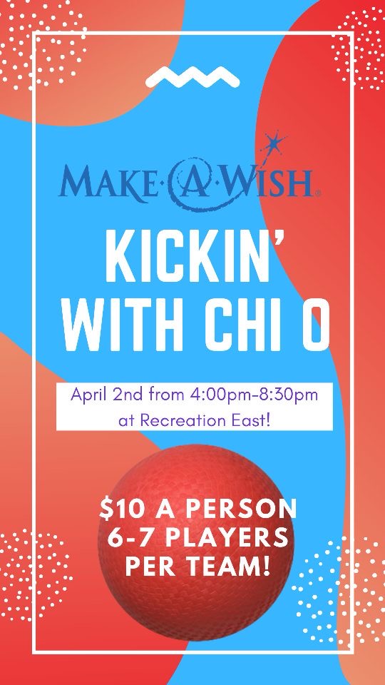 Today is the final event for <a href="/chiomegaISU/">Chi Omega @ Ind State</a> Wish Week!