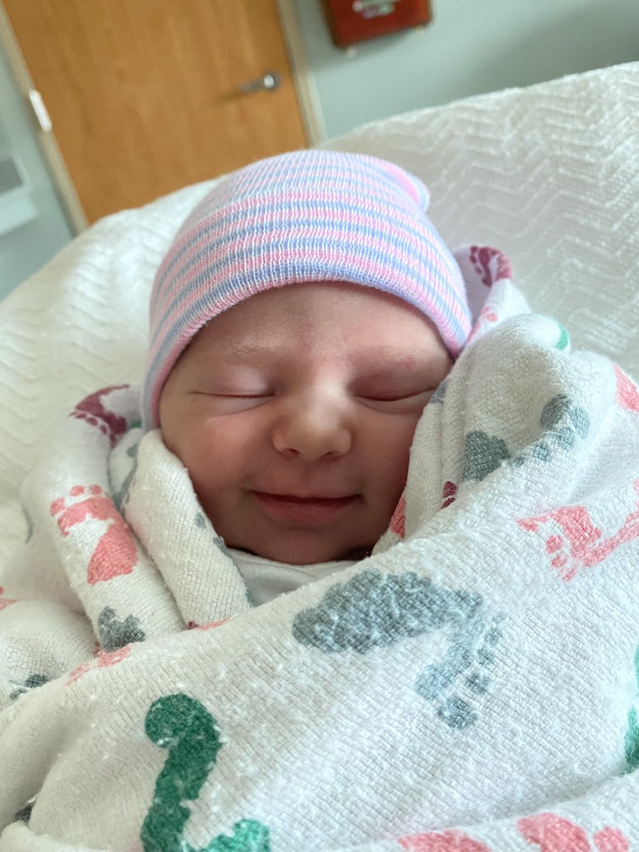 MitchKarraker's tweet photo. Yesterday morning we welcomed Nora Paige to the family. I am speechless at how much God has blessed our little family of now 4! Mama and baby are doing great. Appreciate everyone’s prayers and support through it all. Psalm 127:3 #girldad https://t.co/wQ7sTLTxM8