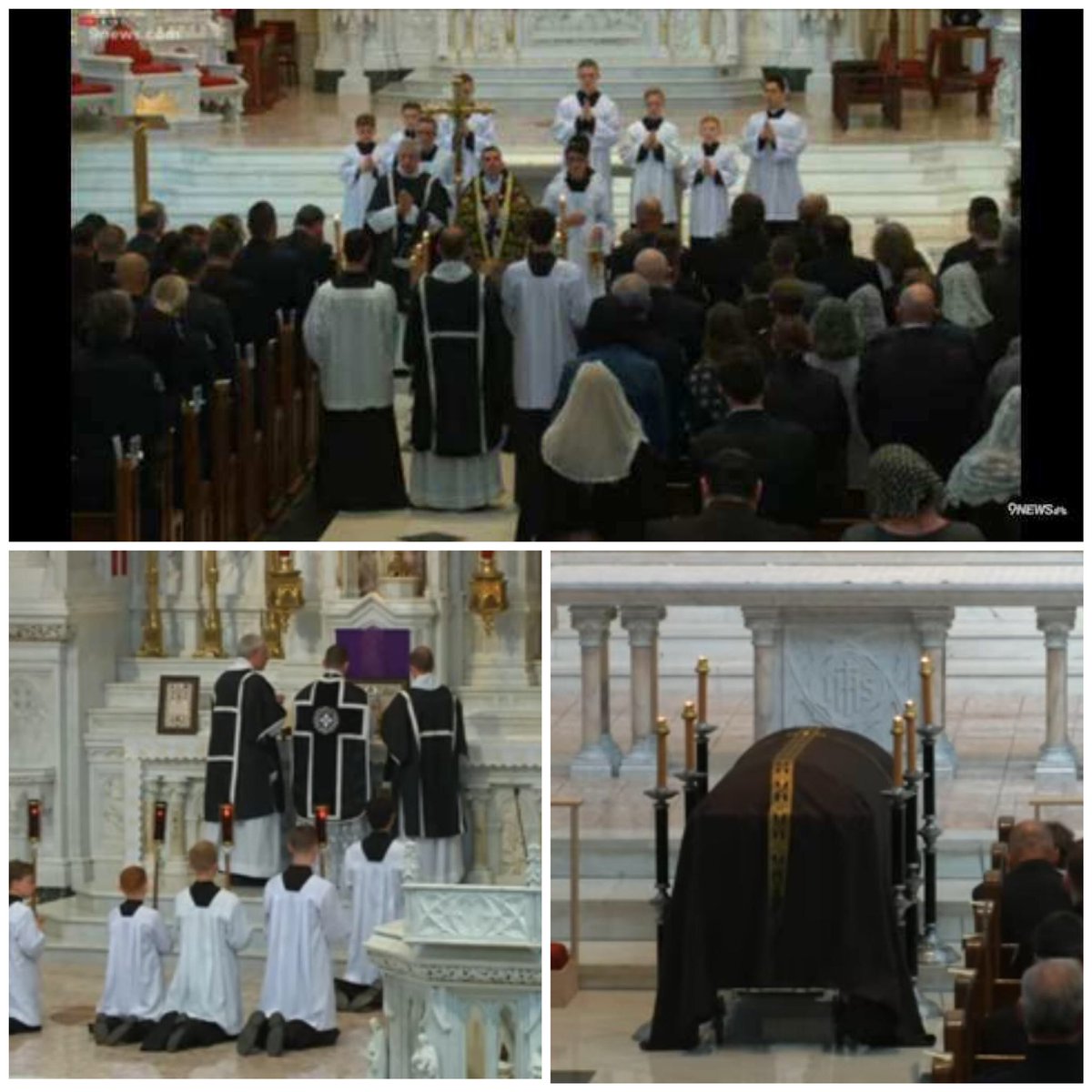 jeffreycortese's tweet photo. Solemn Requiem Mass for @boulderpolice and father of 7 #EricTalley - died saving lives in Colorado store. As Fr Nolan pointed out, "...officers, lawmen, law enforcement. Going into harm's way, going into the mouth of hell. And one did not return.โ
May he forever RIP. https://t.co/PjLygvCsxj