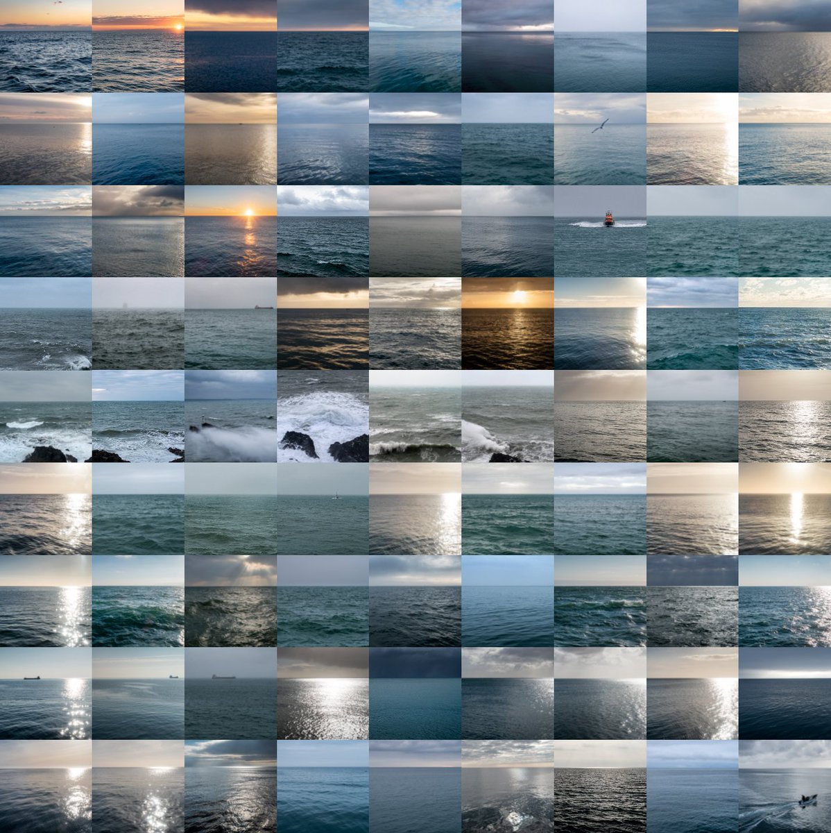Every sea & sky photo taken from the same viewpoint between 6th Jan - 25th March. These are the days I worked from home during this third lockdown. I'm mostly working back in the studio in Truro now. This view kept me going through this long winter. #Cornwall