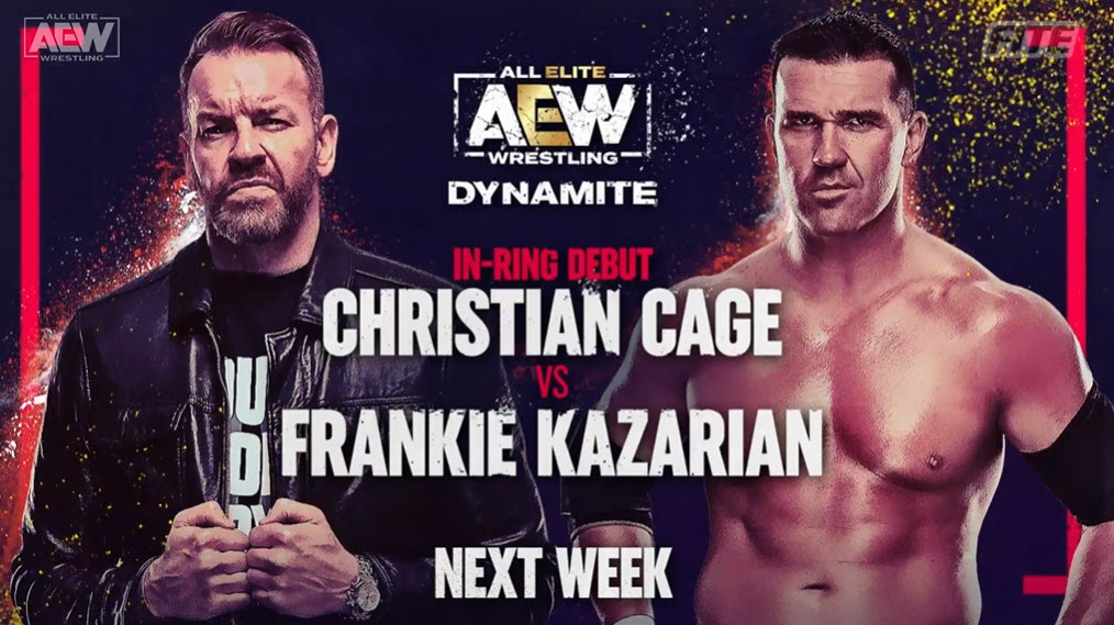 slick2099's tweet photo. Christian cage Wrestling his first singles match against a guy of the caliber of Frankie Kazarian is going to be 🔥🔥🔥 https://t.co/svvtazQ7d5