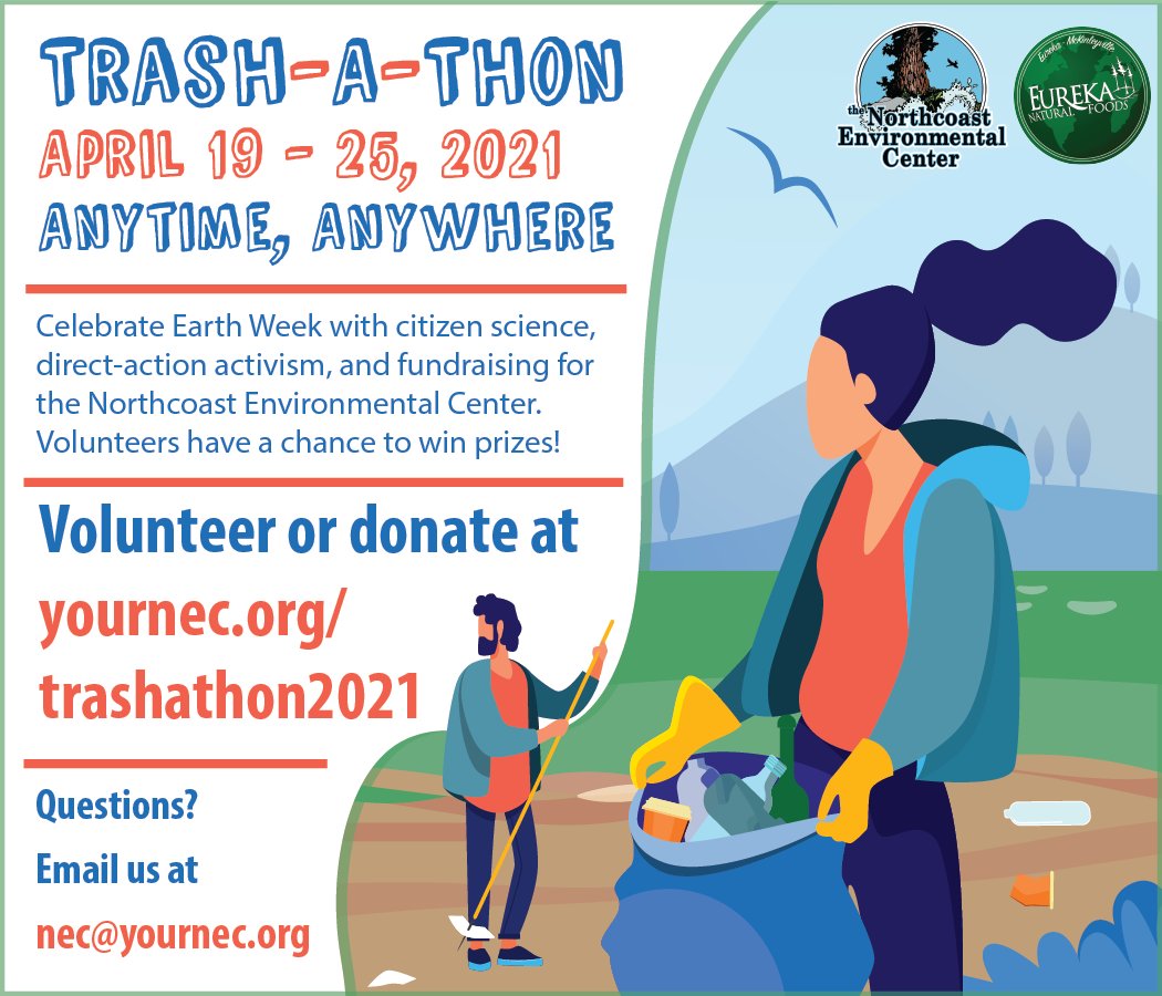 Celebrate Earth Week with the NEC &amp; win prizes! Trash-a-thon is a direct-action, citizen science volunteer opportunity and fundraiser.  Anyone, anywhere can participate - group gatherings not required. Proceeds benefit the NEC's coastal programs.

yournec.org/trashathon2021