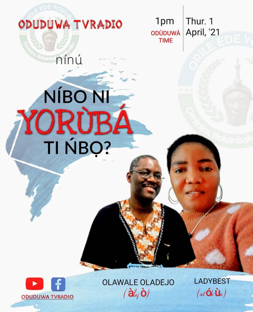 itzladybest's tweet photo. Join us @Facebook oduduwa TVRadio Tomorrow 1pm YORUBA Time don't miss out. https://t.co/Mxfh82HnsN