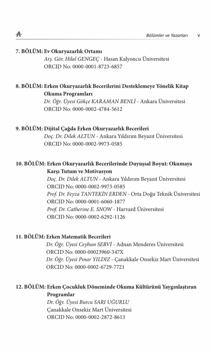 ‘Değerlendirmeden Uygulamaya Tüm Yönleriyle Erken Okuryazarlık’ isimli kitabımız yayınlanmıştır🎊<a href="/TevhideTkargin/">Prof.Dr.Tevhide Kargin</a> <a href="/birkanguldenog1/">Prof. Dr. Birkan Güldenoğlu</a> <a href="/resatalatli/">reşat alatlı</a> <a href="/ceyhunservi/">Ceyhun Servi</a>