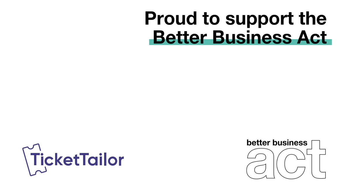 Ticket Tailor is proud to support the <a href="/betterbizact/">Better Business Act</a>, a campaign to transform the way we do business by changing the law so that every single company in the UK takes ownership of its social and environmental impact. #betterbusinessact

Join us, act now: betterbusinessact.org