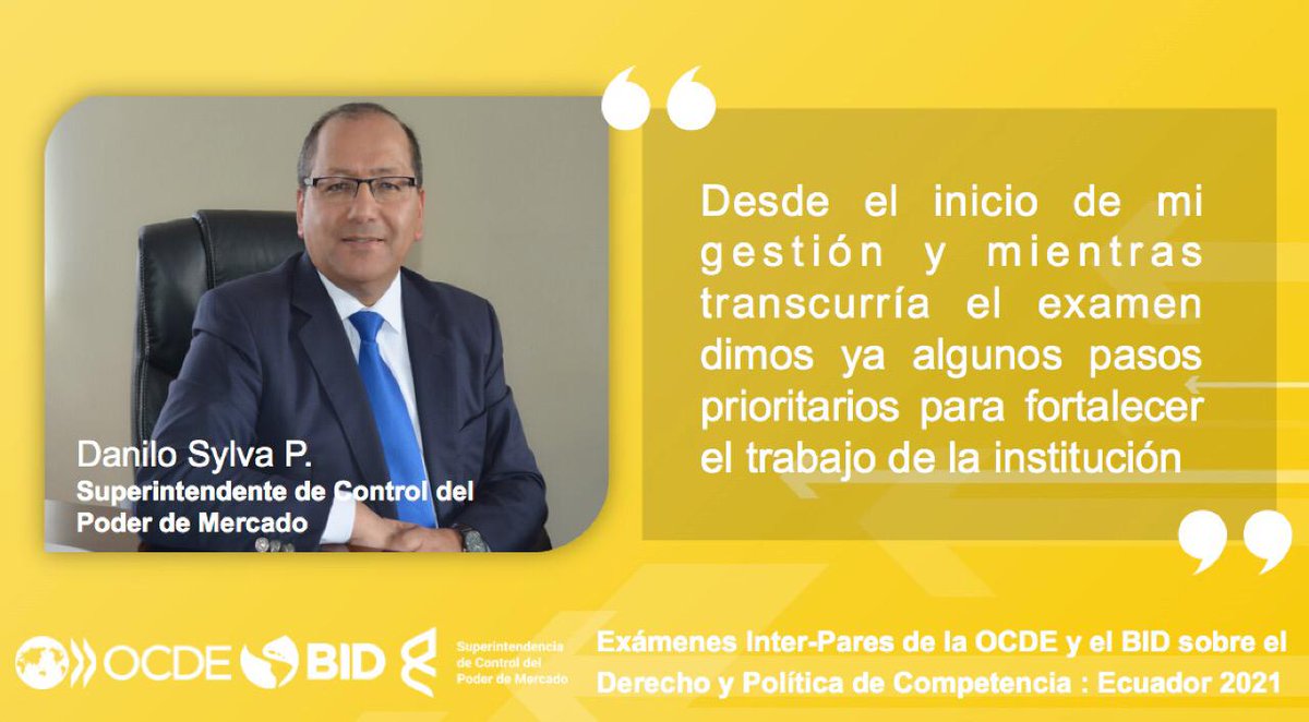 Competencia_Ec's tweet photo. @danilosylvap destacó entre los avances de las @SCPM_Ec el nuevo programa de delación, la mejora en el proceso de notificación previa de control de concentraciones, la generación de la metodología de análisis de barreras normativas, entre otros.
#PeerReviewCompetencia https://t.co/nooXKPBmFb