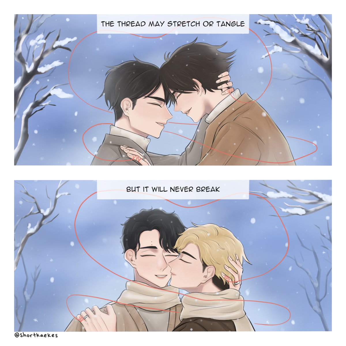 shortkaekes's tweet photo. [Late] Day 7 of #MiyaFourWeek2021 // Soulmate AU
@MiyaFourWeek 

I was meant to finish in time but exams got in the way ;-; and I procrastinated as well but it’s finally done! And yes it’s based on the “red thread of fate” :D

#sunaosa #sakuatsu https://t.co/bDZbbxOKuK