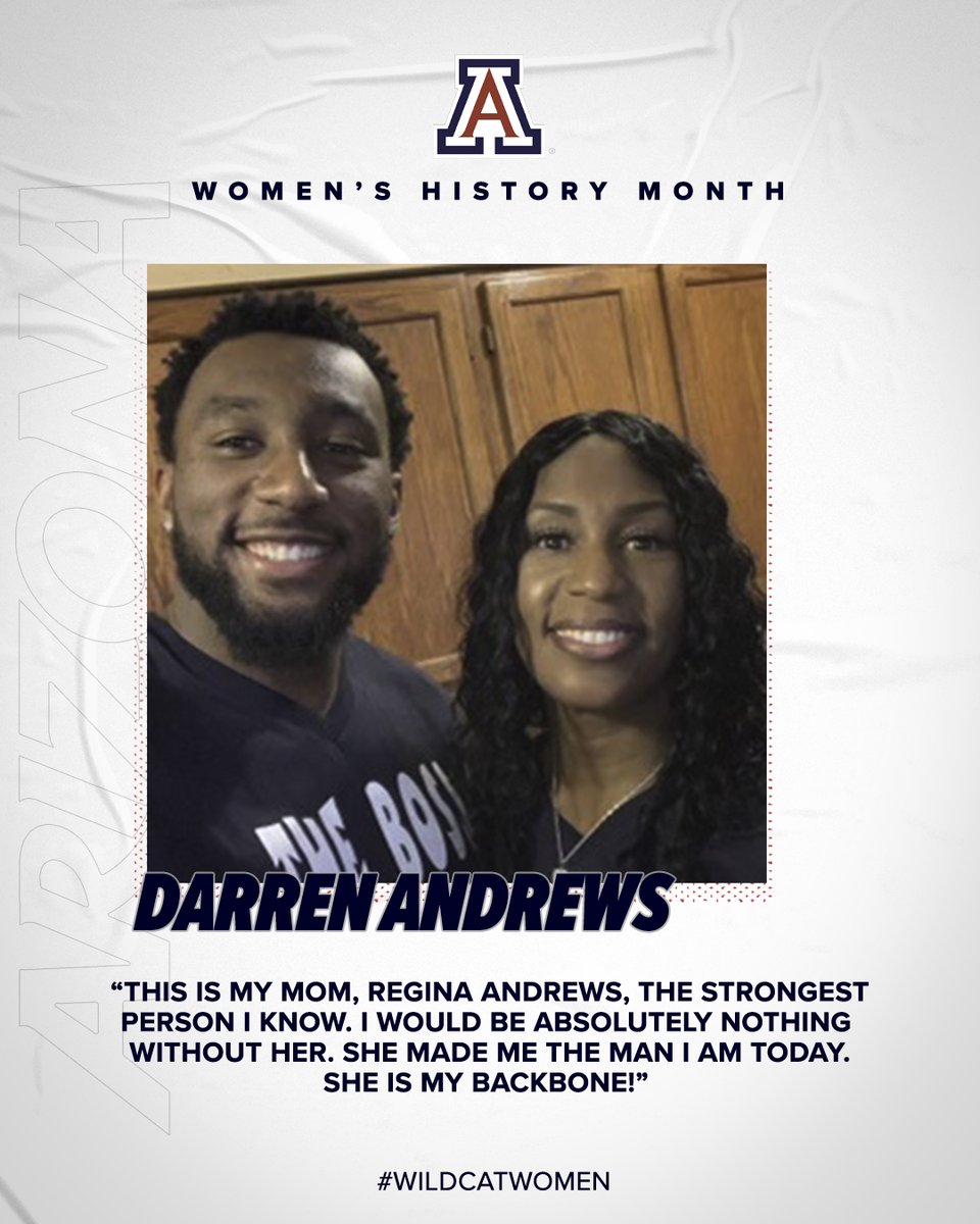 ArizonaFBall's tweet photo. The Wildcats are so proud to continue introducing you to our #WildcatWomen during March ♀️

Thanks for sharing, 
@easybeingedgar 
@CoachDA_ 
@The2ndCoachGray 
@thorcanales23 

#ItsPersonal https://t.co/7oE9bT6iJ1