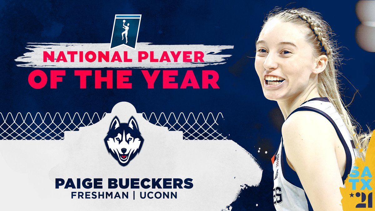 MarchMadnessWBB's tweet photo. ABSOLUTELY AMAZING‼️

@paigebueckers1 is the first freshman ever to win the @AP women’s basketball player of the year award!

#ncaaW x @UConnWBB https://t.co/PaAD1ikckC