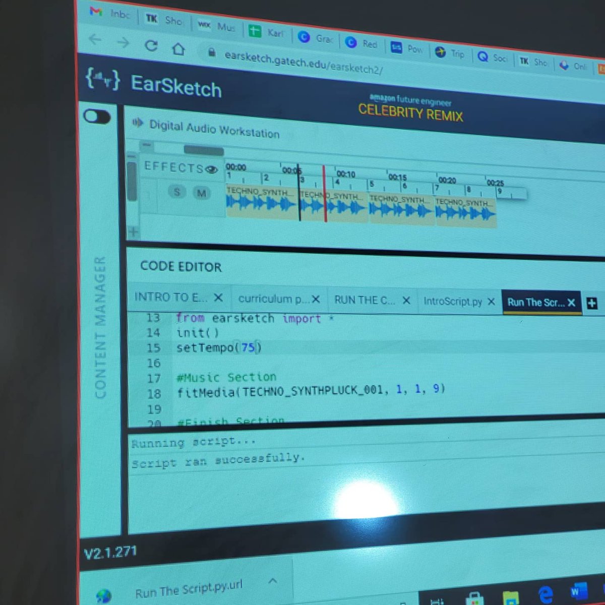 JYLaSalle's tweet photo. Check out what's happening in Digital Audio. Students, in-person &amp; virtual, are learning how to use Earsketch software to produce music through coding! It's a Great Day at Yates - Tell Somebody!!! @JackYatesHigh
#prideexcellenceandtradition #JYPROUD  #schoolofcommunications https://t.co/TBzTCYuWhC