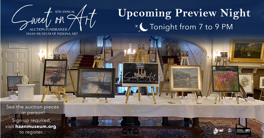 HaanMuseum's tweet photo. This is no April Fool’s joke, we’re showing Sweet on Art auction pieces in person! 

Tonight is our first Preview Night. Guests must sign up in advance by visiting https://t.co/hQgU7lpy7F to pick a 30-minute time slot of their choice.

Face masks and social distancing required. https://t.co/6aA4uQ5QW9