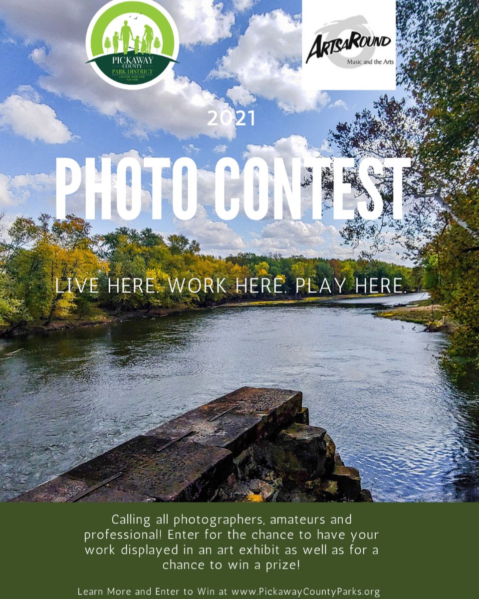 Calling all Photographers! The Park District is excited to announce our first LIVE HERE. WORK HERE. PLAY HERE. 2021 Photo Contest! Visit our website to learn more and to enter! pickawaycountyparks.org/park-activitie…