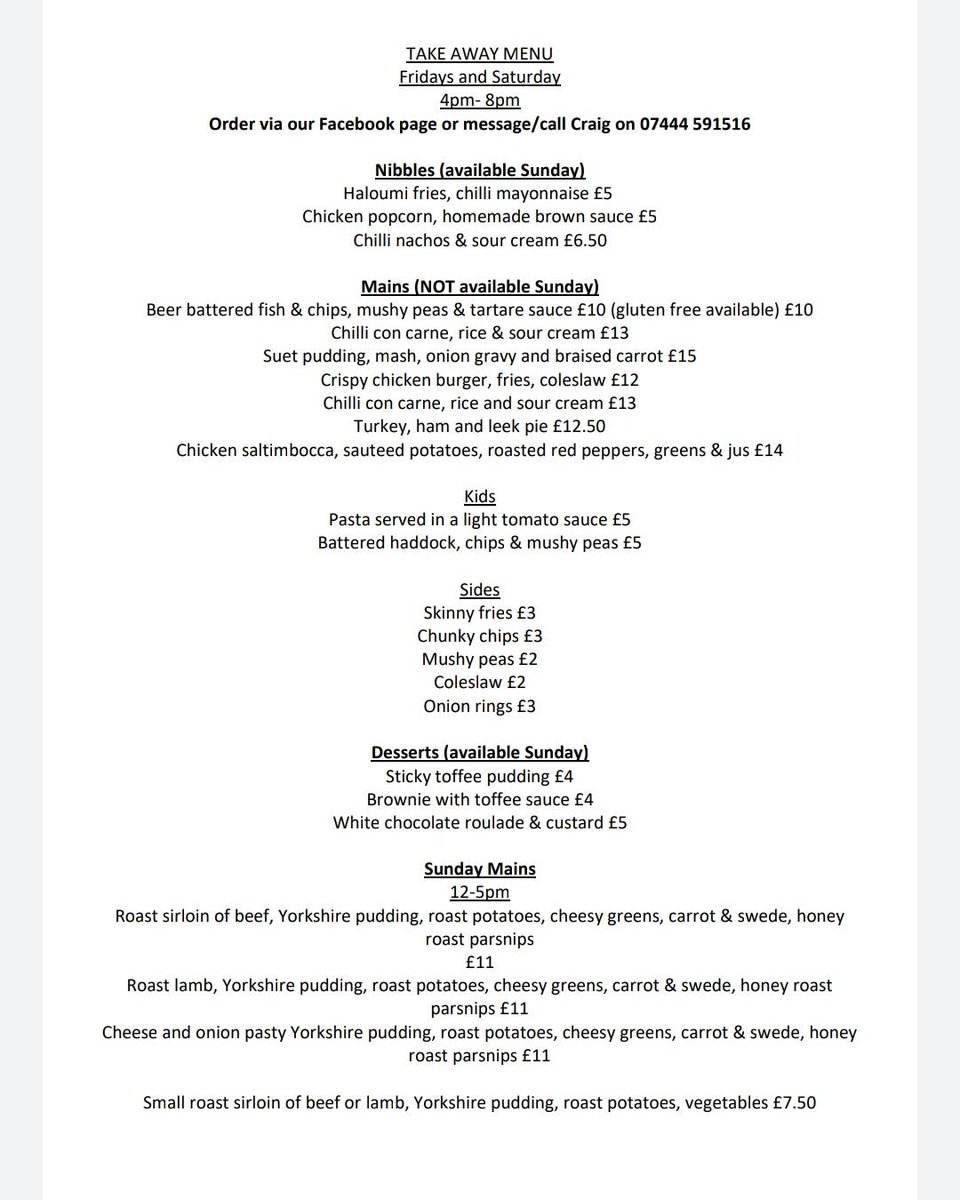 We hope you are enjoying the lovely weather we have had the past couple of days, why not order a takeaway to enjoy outside this weekend. You can message us or pre-order your drop off with One Delivery. #brownhorseinn #almostfriday #lockdown3 #supportlocal #sundaylunch