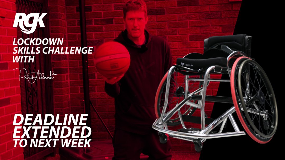 RGKWheelchairs's tweet photo. The challenge deadline has been extended for an extra week!

You now have extra time to complete all challenges and post them for a chance to win a brand new Elite X

#RGK #RGKWheelchairs #basketball #wheelchairbasketball #patrickanderson #competition #deadline #extended #sport https://t.co/yaPv6eBfc3