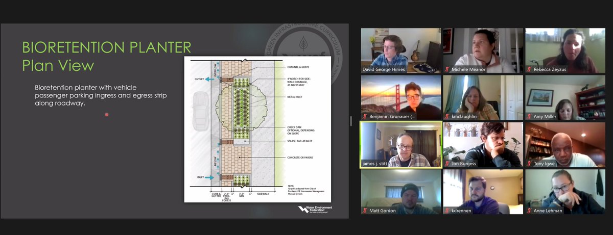 pennstatePGH's tweet photo. We kicked off another virtual #NGICP course last week! The National Green Infrastructure Certification Program is a 35-hour program taught by @pennstatePGH in collaboration with the Pittsburgh Water and Sewer Authority to educate local practitioners on #greeninfrastructure. https://t.co/18z0NnFNBz