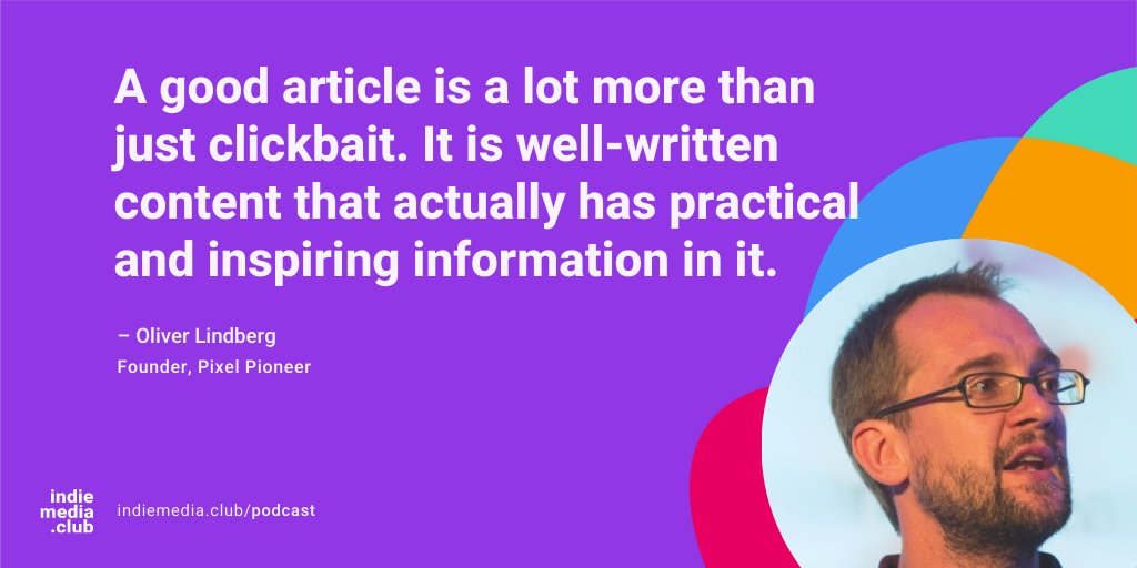 We're past the age of clickbait headlines!

Tune in to our latest podcast with <a href="/oliverlindberg/">Oliver Lindberg</a>, Founder of <a href="/pixelpioneers/">Pixel Pioneers</a> to learn how to create compelling content that connects with your community >>> loom.ly/FiAwLos 

#content #digitalmedia #media