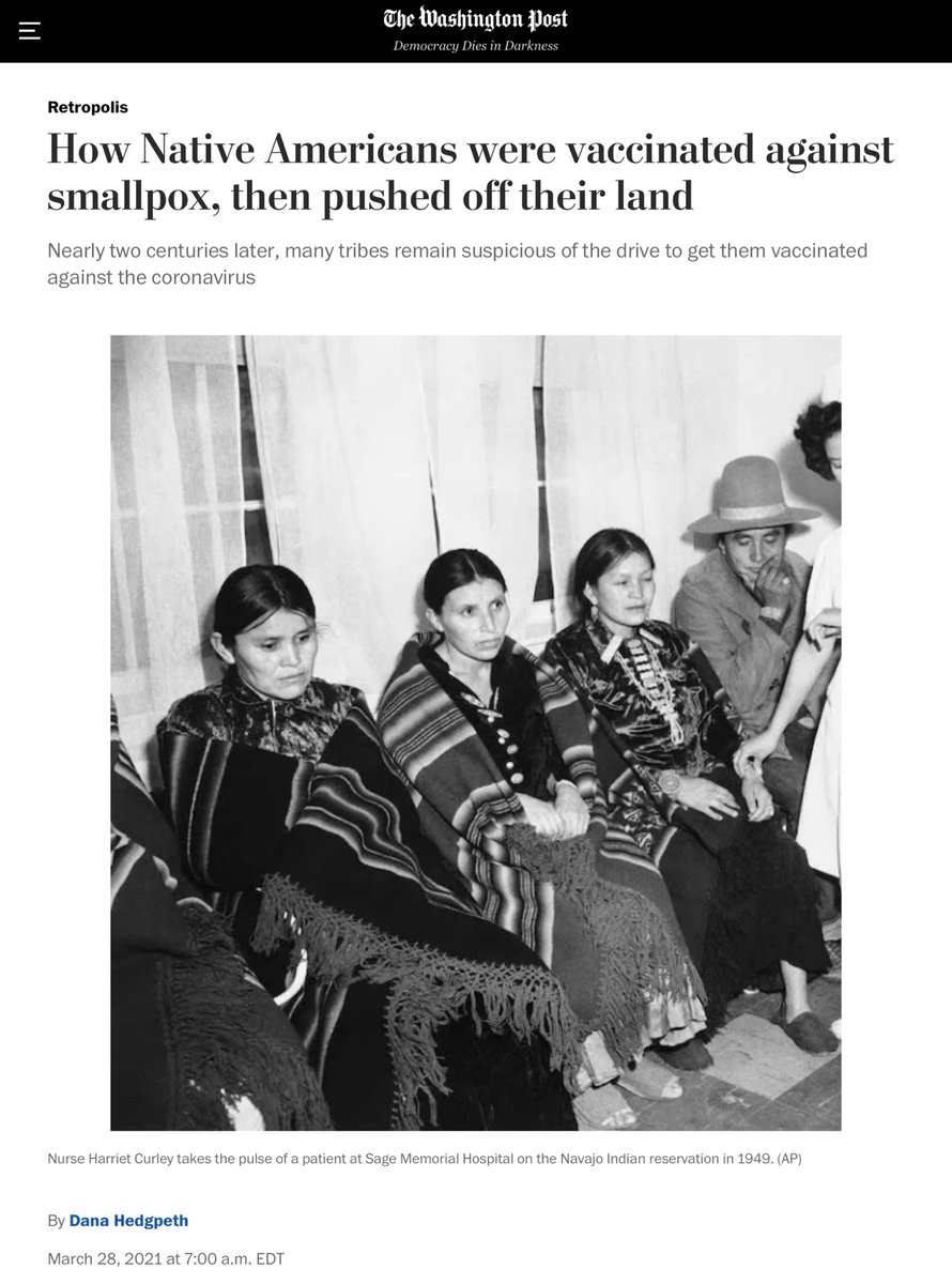 SpokespersonCHN's tweet photo. The vicious accusations the US flings at #Xinjiang reflect its past crimes. Just look at this Washington Post article which exposed how the US government persecuted Native Americans with lies, smallpox, etc. It’s time for US politicians to wake up from their “Truman Show”. https://t.co/UPO7PSPA7F