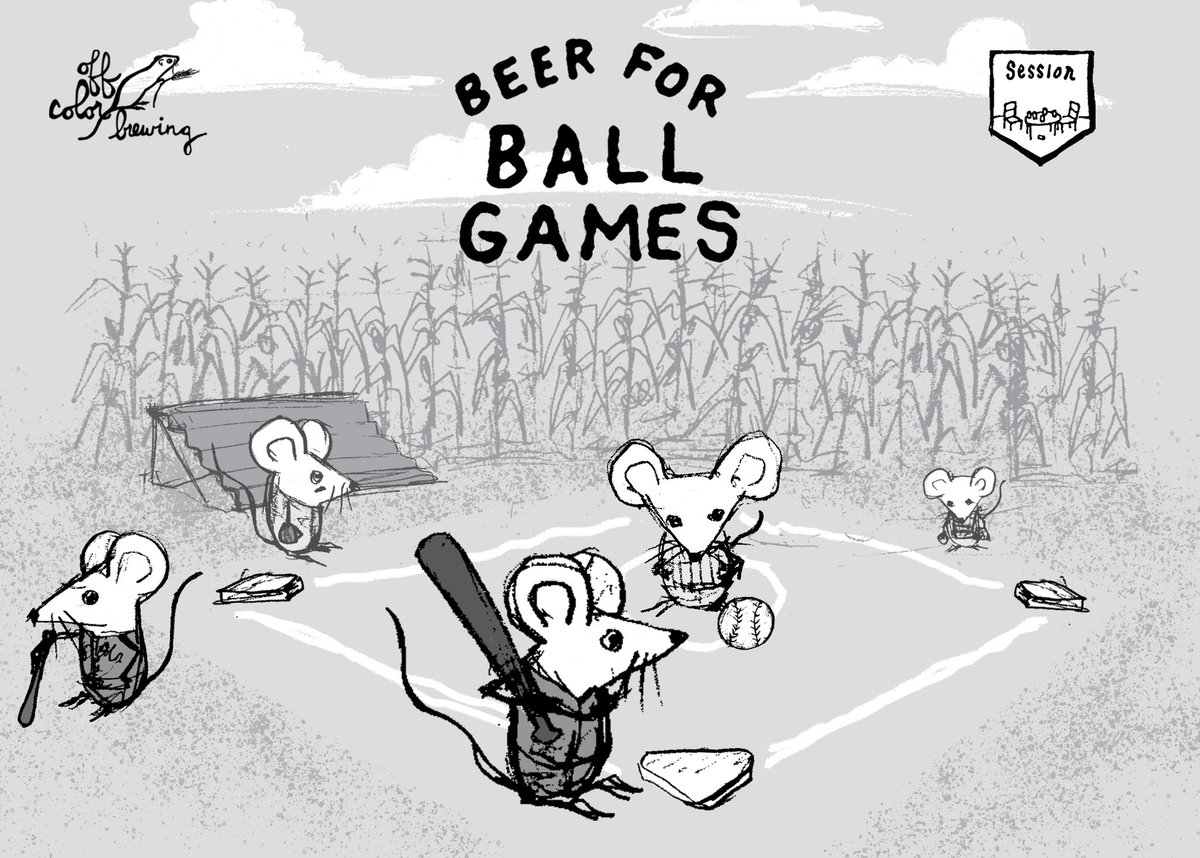 OffcolorBrewing's tweet photo. We hear opening day is tomorrow. No matter who you root for, our American Cream Ale, Beer for Ball Games, is the perfect accompaniment to a nine inning afternoon ⚾️ Now available at both brewery locations. #openingday #beerforballgames https://t.co/OZliUdYuPw