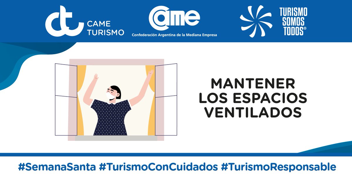 CAMEturismo's tweet photo. Desde @CAMEturismo recordamos las recomendaciones sanitarias para poder tener un turismo cuidado y responsable. ¡En esta Semana Santa, cuidémonos entre todos! https://t.co/Tsd0z691NZ