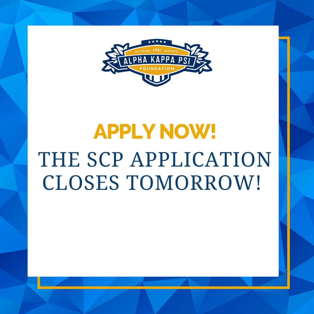 The application for the Student Consultant Program closes tomorrow! Join students from around the world and gain valuable work experience, all while giving back to YOUR fraternity. Apply today at ow.ly/tjv050EdrS0
