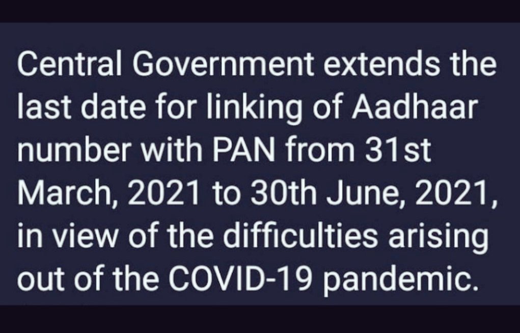 I think date for linking of Adhaar number with pan extended its very nice