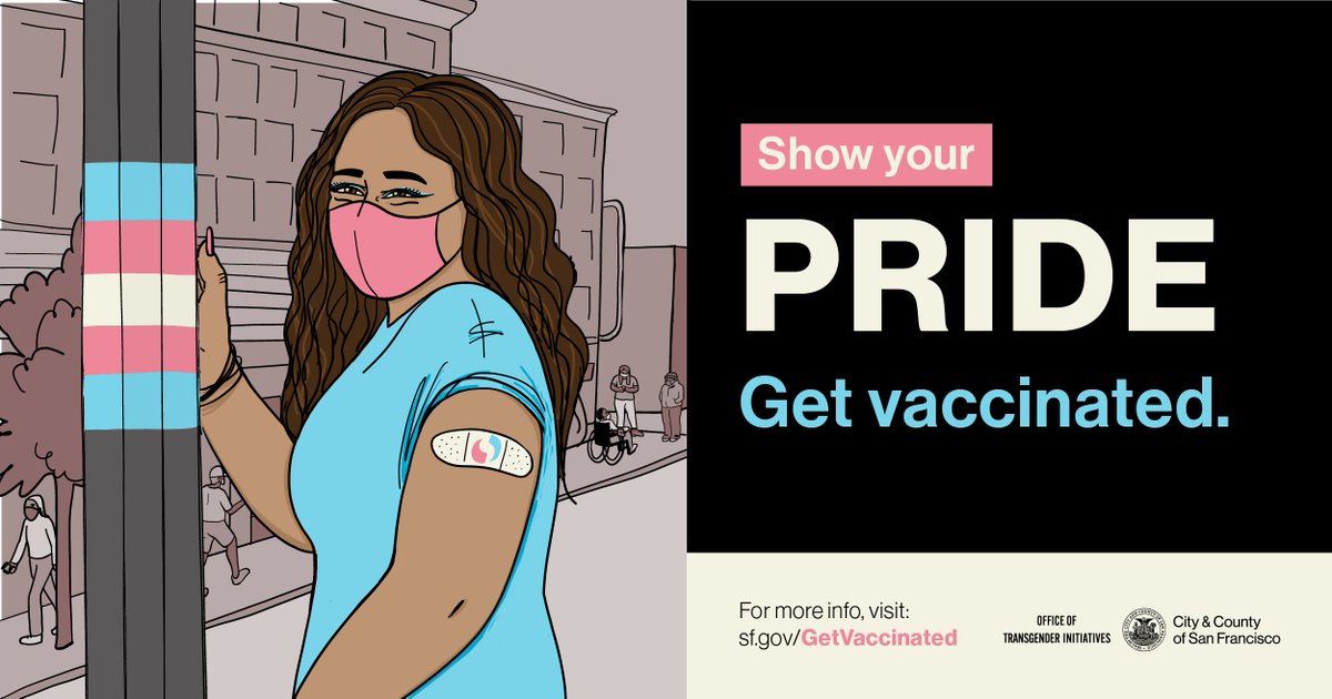 TransCitySF's tweet photo. Today is #TDOV. Show up for Trans rights!
Black &amp; Latinx trans &amp; GNC communities have been hard hit by the pandemic. Join us to raise visibility and take action towards vaccine equity.
Together we can keep our communities safe. #GetVaccinated #VaccinePride https://t.co/NQTBvOAdHN https://t.co/rmKH7Dmy5N
