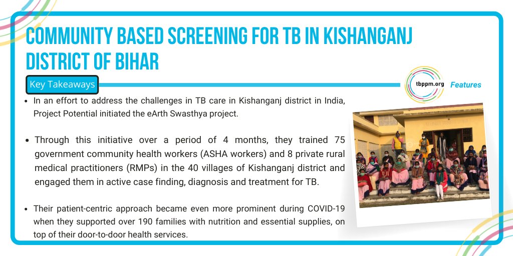 TBPPM Learning Network (@tb_ppm) on Twitter photo On #TBPPMFeatures this week❗️
A team of young leaders at <a href="/PowerToDo/">Project Potential</a> initiated the eArth Swasthya Project to transform #Tuberculosis care in #Kishanganj District of #Bihar, #India.
Link to full article👉 tbppm.org/page/community…
#EndTB On #TBPPMFeatures this week❗️
A team of young leaders at <a href="/PowerToDo/">Project Potential</a> initiated the eArth Swasthya Project to transform #Tuberculosis care in #Kishanganj District of #Bihar, #India.
Link to full article👉 tbppm.org/page/community…
#EndTB