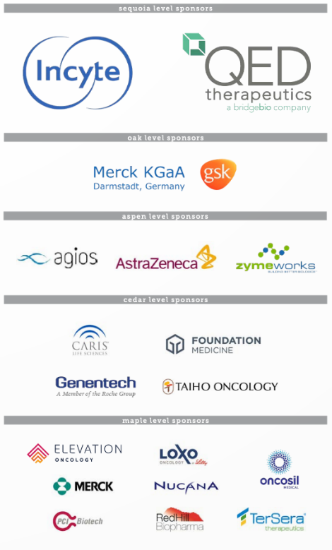 curecc's tweet photo. Thanks to all of our sponsors! @Incyte
#QEDTherapeutics @merckkgaa @AstraZeneca
@ZymeworksInc @carisls @genentech @AgiosPharma
@Merck @TaihoOncology @FoundationATCG
@elevationonc @loxooncology @NuCana_news
@OncoSil @RedHillBio #PCIBiotech #TerSeraTherapeutics #ccfac2021 https://t.co/dzHlNjhwnK