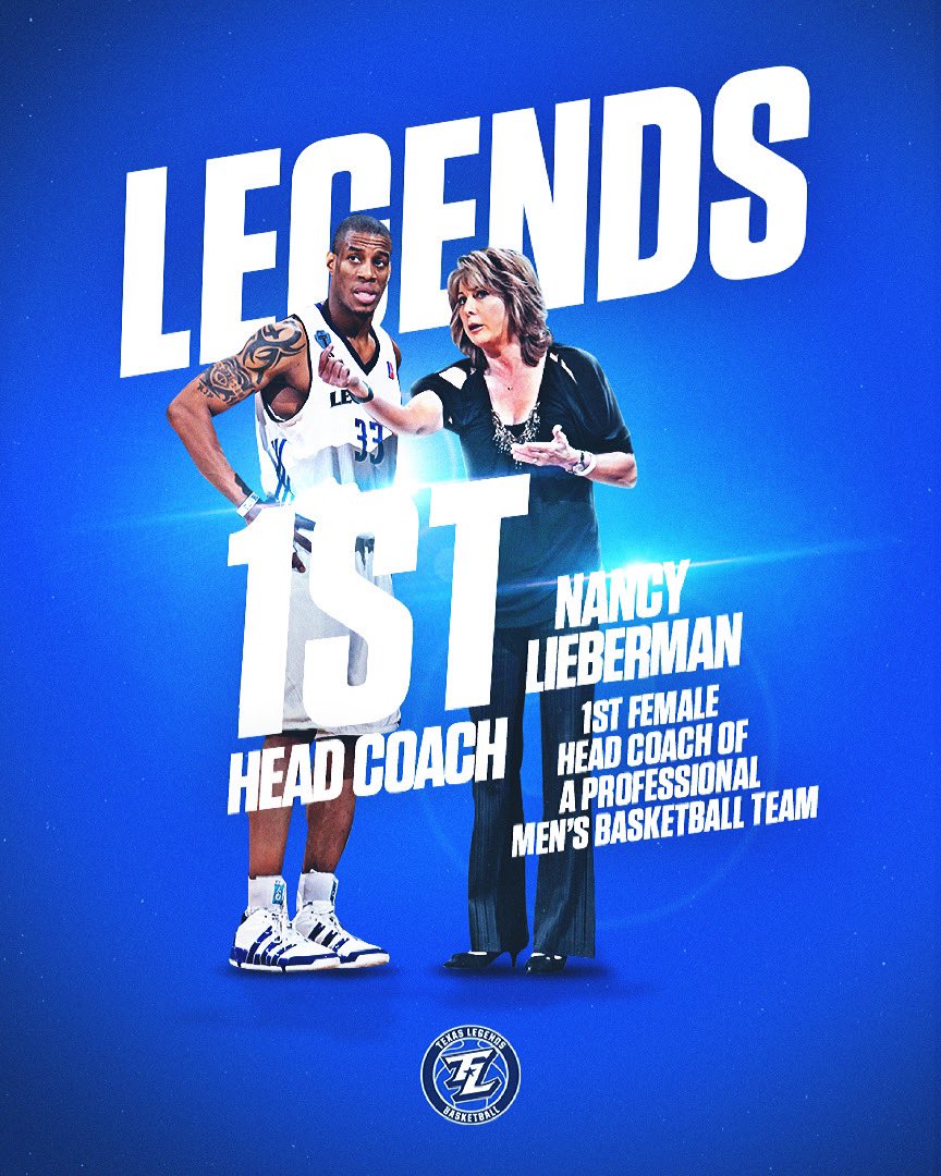 TexasLegends's tweet photo. History was made in 2010 when the legend that is @NancyLieberman became our first-ever head coach! #WomensHistoryMonth ๐ https://t.co/BgjgTkPF6z